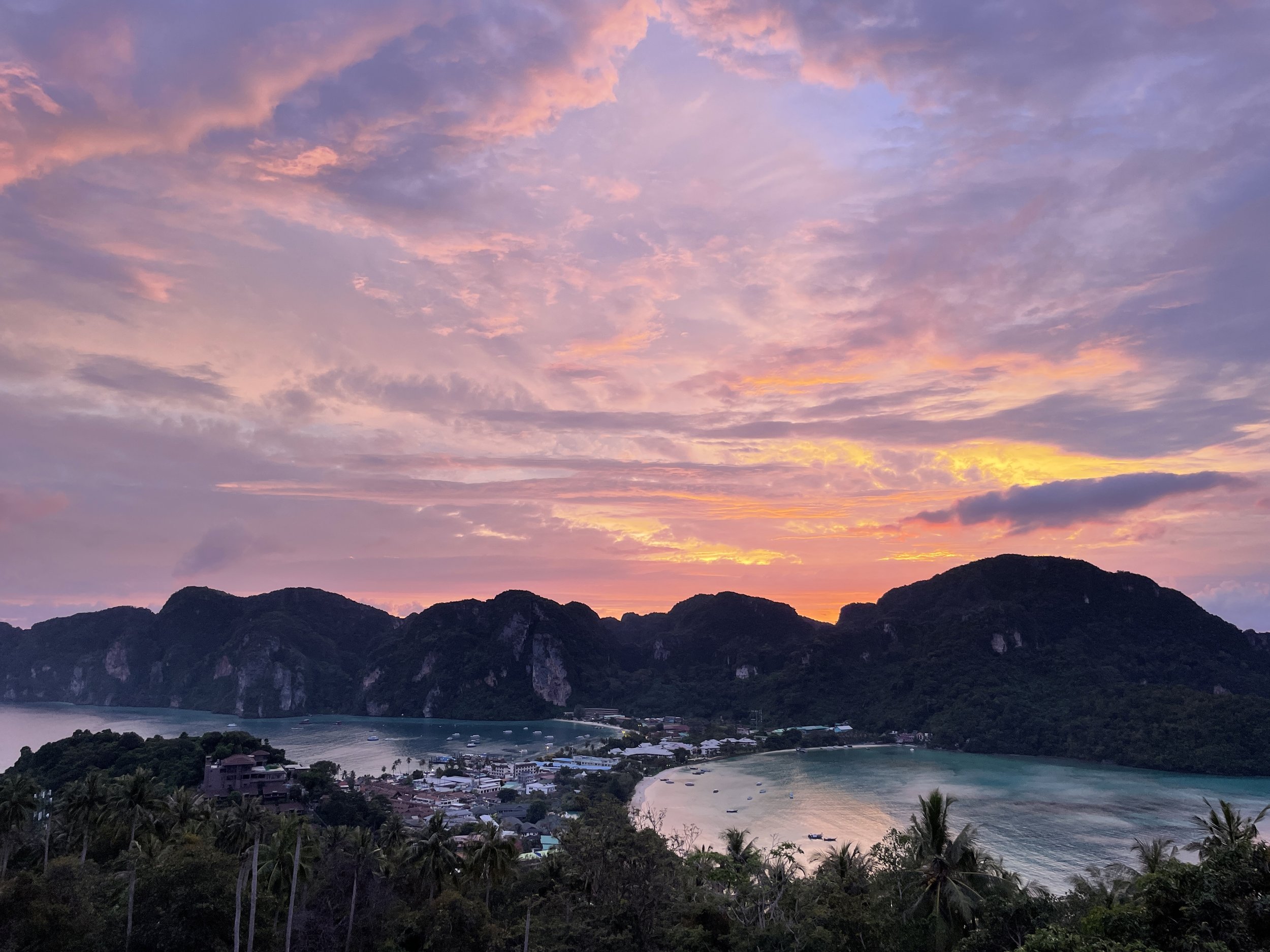 Beautiful sunset beach scene