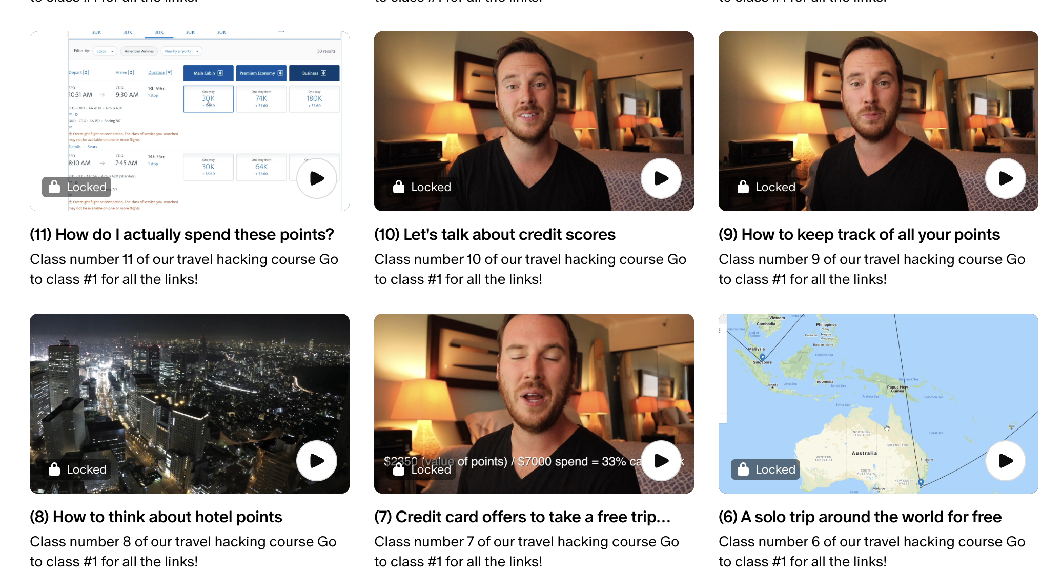 Travel hacking course preview